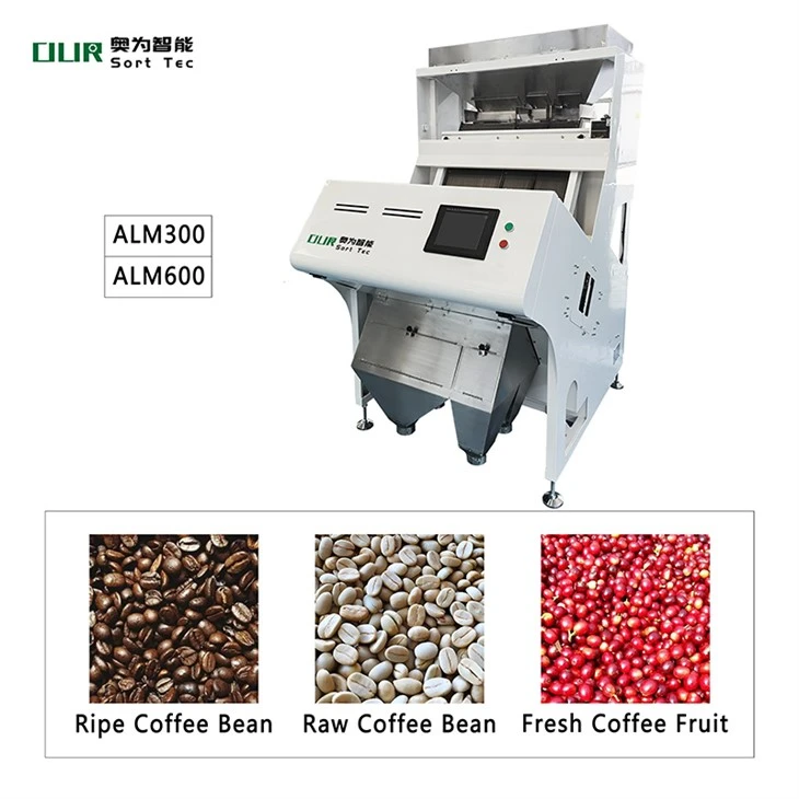 Selezionatore di colori per chicchi di caffè maturi